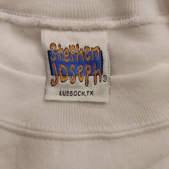 GIRL'S KID TEES LONG SLEEVE WHITE SWEAT SHIRT - Picture 4 of 5